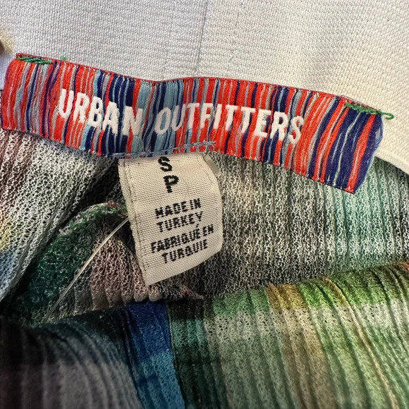 Urban Outfitters UO Margot Printed Wide-Leg Pant Green Blue Tie Dye Size S NWT - Picture 10 of 16